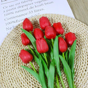 Künstlicher Tulpenstrauß - Rot / 10 Stück - Vivari Livings